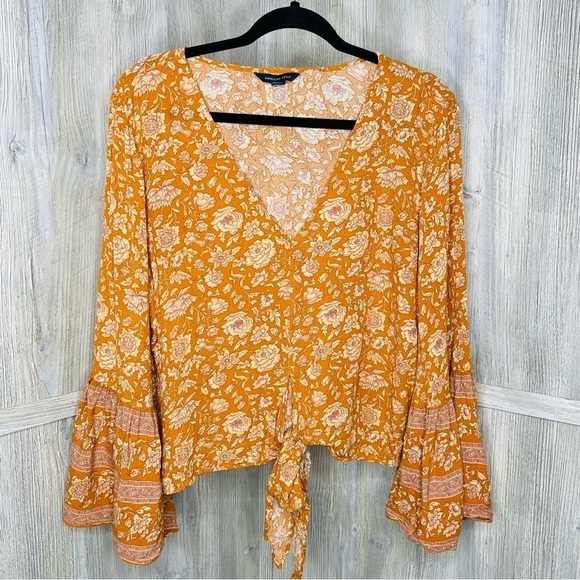 American Eagle Floral Boho Top - Picture 2 of 7
